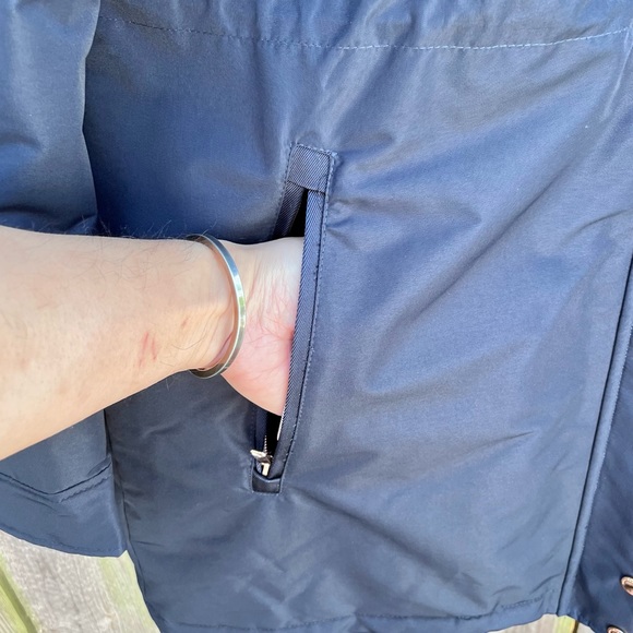 *Marc New York | Navy Faux Fur Trimmed Parka with Detachable Hood Size XL - Picture 3 of 12